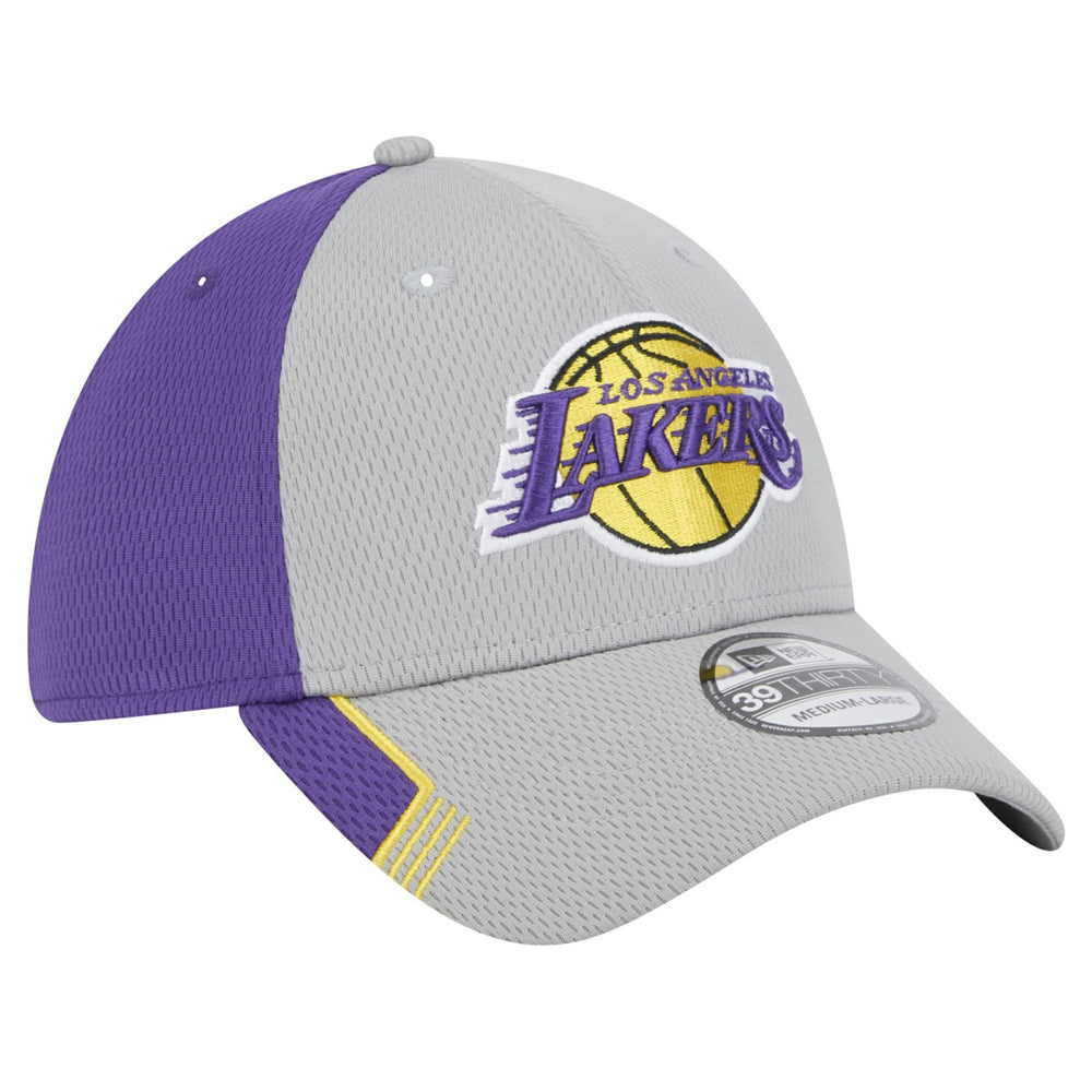 Los Angeles Lakers Active Trim 39THIRTY Flex Hat - Gray/Purple | New Era sale