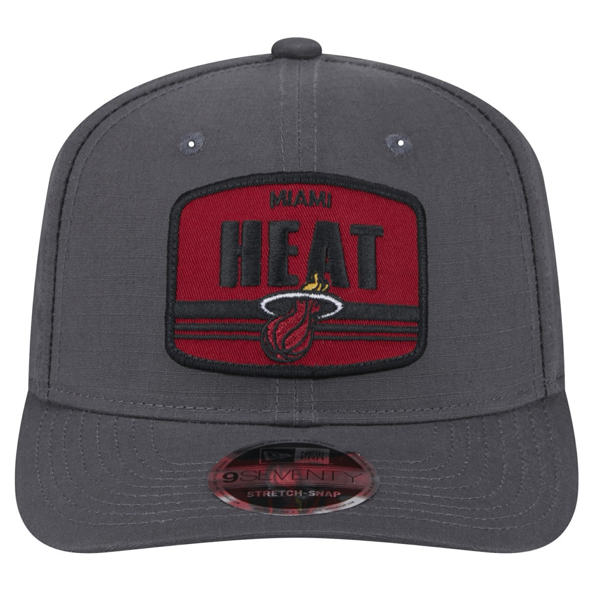 Miami Heat Team Elevated Patch 9SEVENTY Adjustable Hat - Graphite | New Era shop
