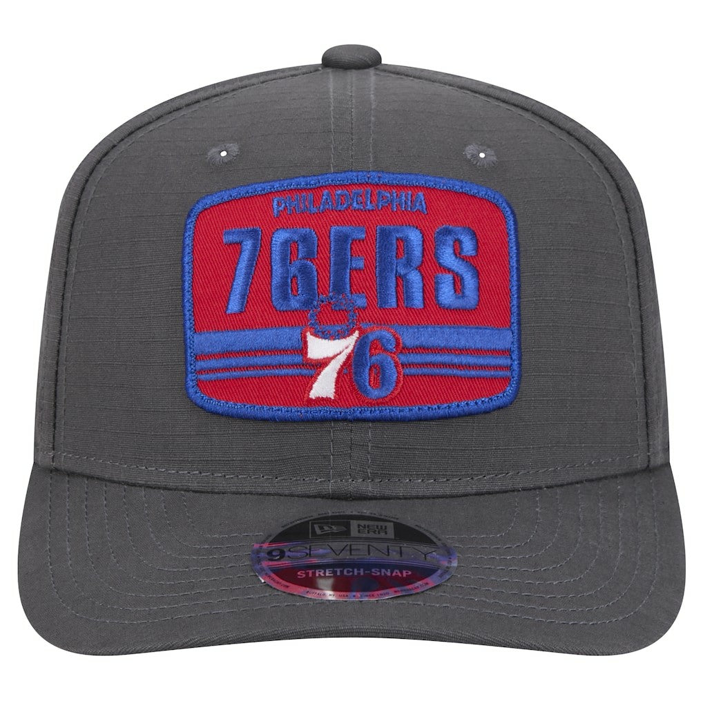 Philadelphia 76ers Team Elevated Patch 9SEVENTY Adjustable Hat - Graphite | New Era on sale