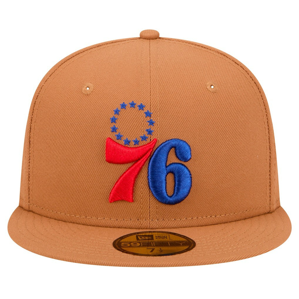 Philadelphia 76ers Color Pack 59FIFTY Fitted Hat - Tan | New Era online