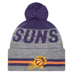 Phoenix Suns Sport Night Runner Cuffed Knit Hat with Pom - Gray | New Era shop
