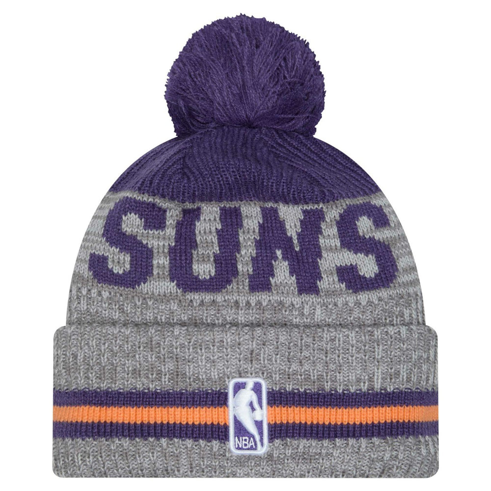 Phoenix Suns Sport Night Runner Cuffed Knit Hat with Pom - Gray | New Era shop