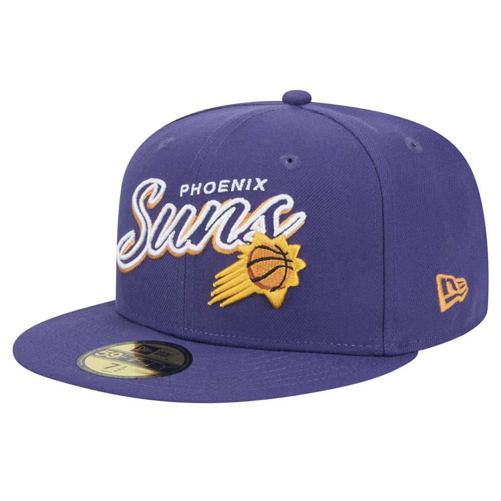 Phoenix Suns Sport Night Script Sided 59FIFTY Fitted Hat - Purple | New Era sale