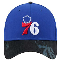 Philadelphia 76ers Sport Night Visor Hit 39THIRTY Flex Hat - Royal/Black | New Era on sale