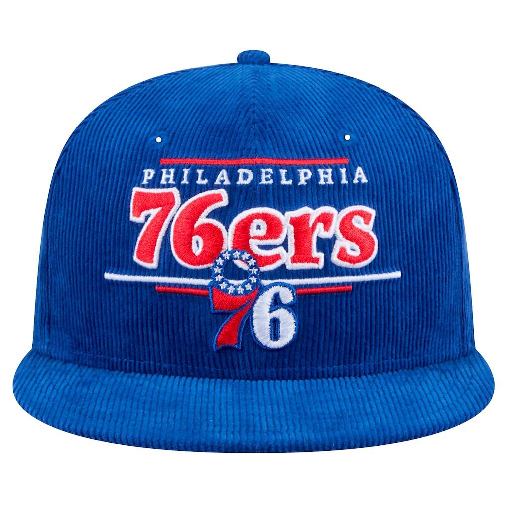 Philadelphia 76ers Throwback Display Corduroy 9FIFTY Snapback Hat - Royal | New Era cheap