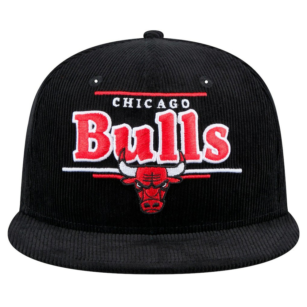 Chicago Bulls Throwback Display Corduroy 9FIFTY Snapback Hat - Black | New Era shop