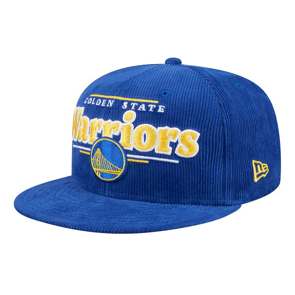 Golden State Warriors Throwback Display Corduroy 9FIFTY Snapback Hat sale - Royal | New Era discount