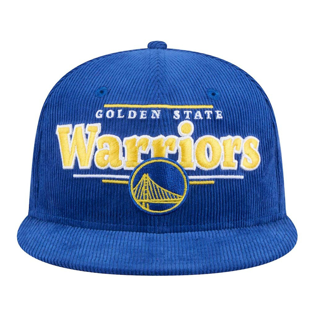 Golden State Warriors Throwback Display Corduroy 9FIFTY Snapback Hat sale - Royal | New Era discount
