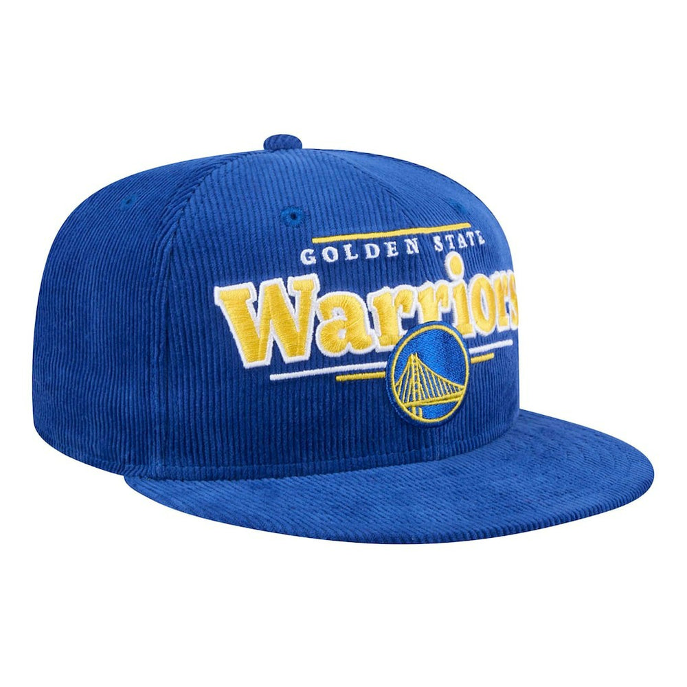 Golden State Warriors Throwback Display Corduroy 9FIFTY Snapback Hat sale - Royal | New Era discount