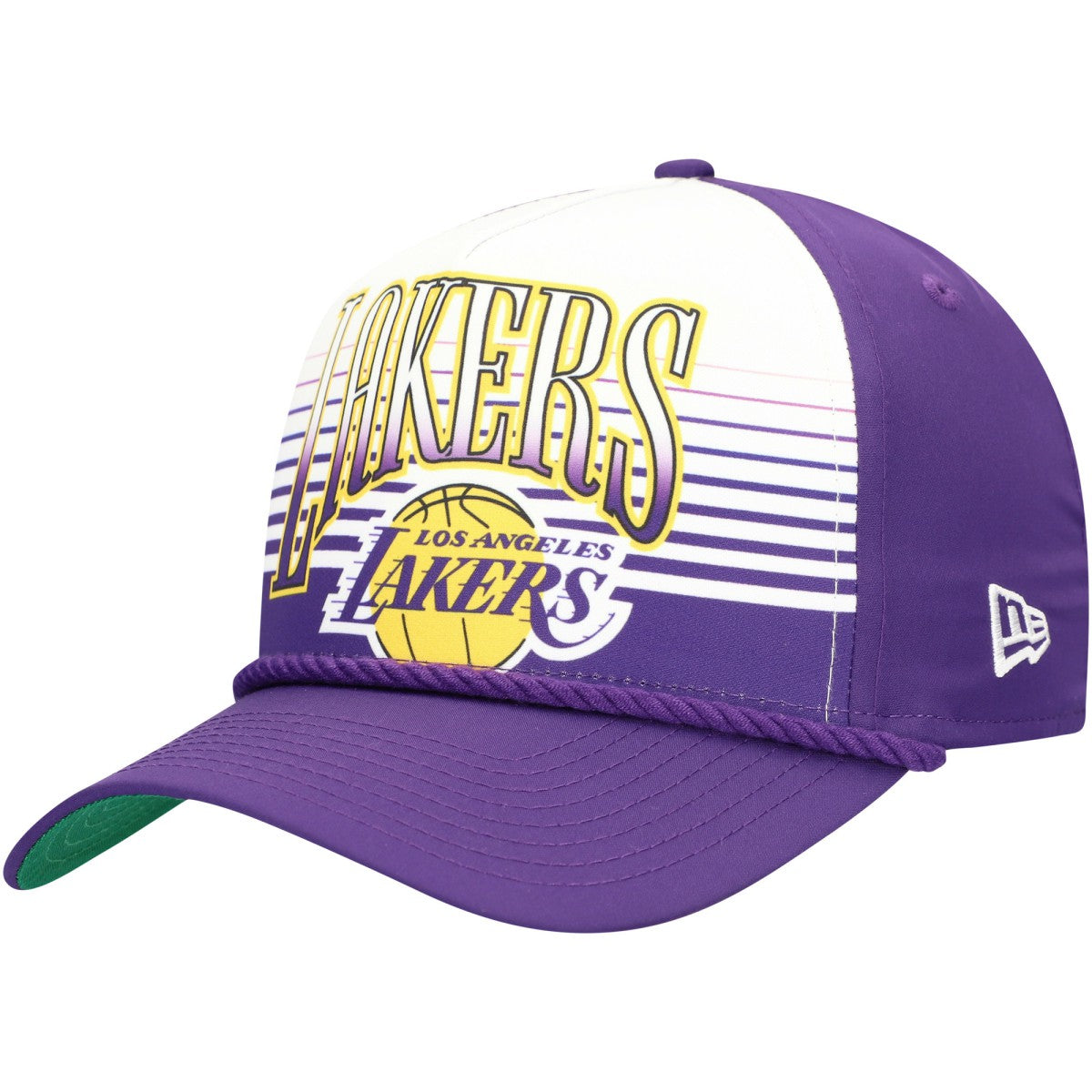 Los Angeles Lakers Purple Throwback Gradient A-Frame 9FORTY Adjustable Hat | New Era shop
