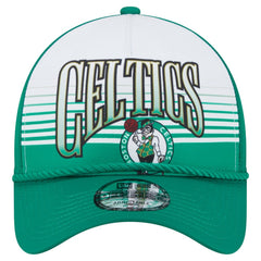 Boston Celtics Kelly Green Throwback Gradient A-Frame 9FORTY Adjustable Hat | New Era discount