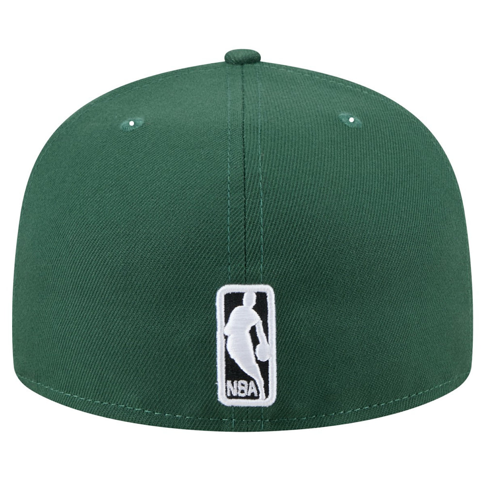 Milwaukee Bucks Throwback Pennant 59FIFTY Fitted Hat - Hunter Green | New Era shop