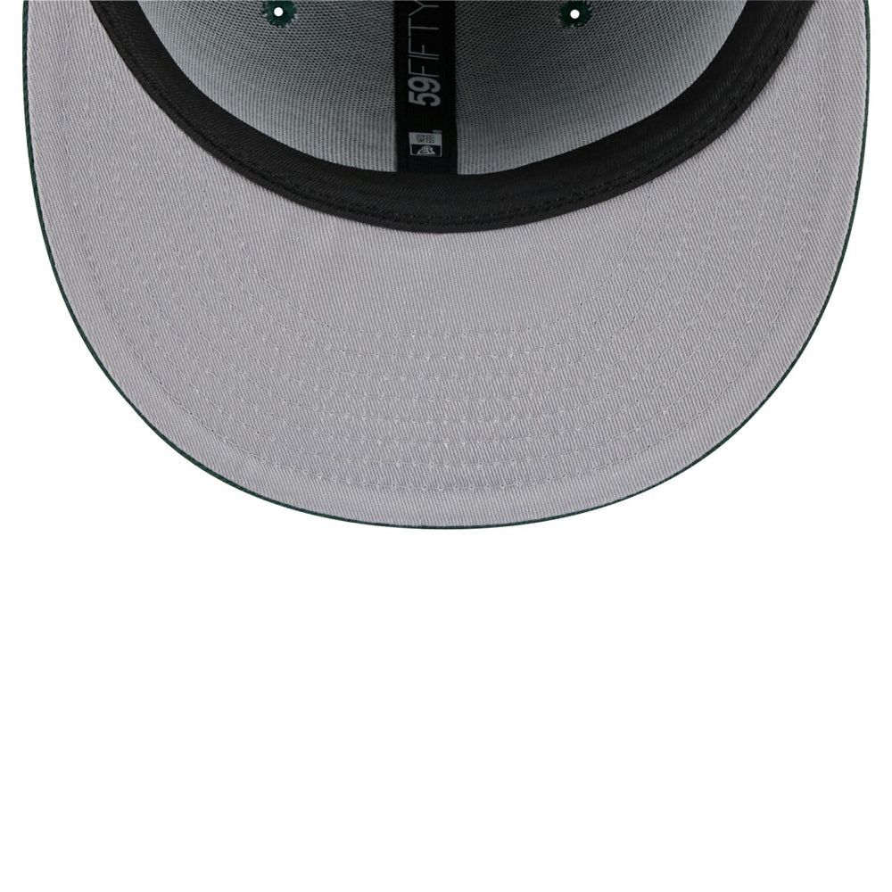Milwaukee Bucks Throwback Pennant 59FIFTY Fitted Hat - Hunter Green | New Era shop