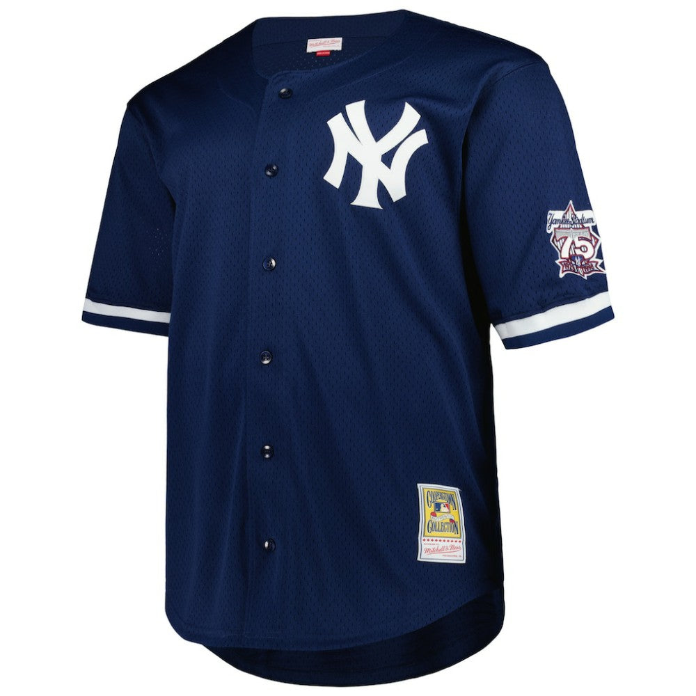 Derek Jeter New York Yankees Big & Tall Cooperstown Mesh Batting Practice Jersey - Navy | Mitchell & Ness