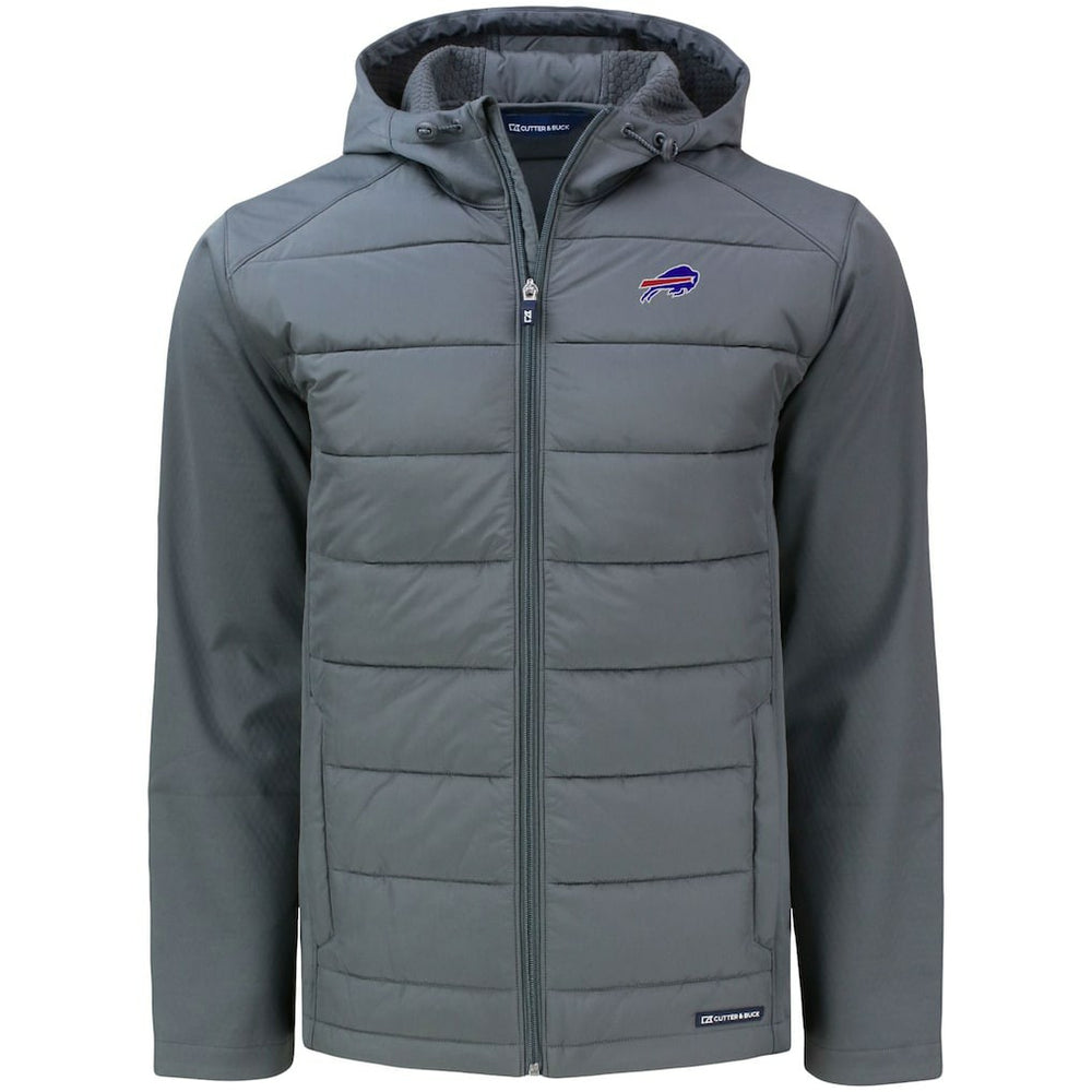 NFL Buffalo Bills Cutter & Buck Evoke PrimaLoft Hybrid Eco Softshell Recycled Full-Zip Hooded Jacket