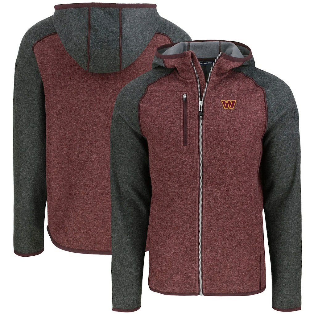 NFL Washington Commanders Cutter & Buck Mainsail Full-Zip Hooded Jacket