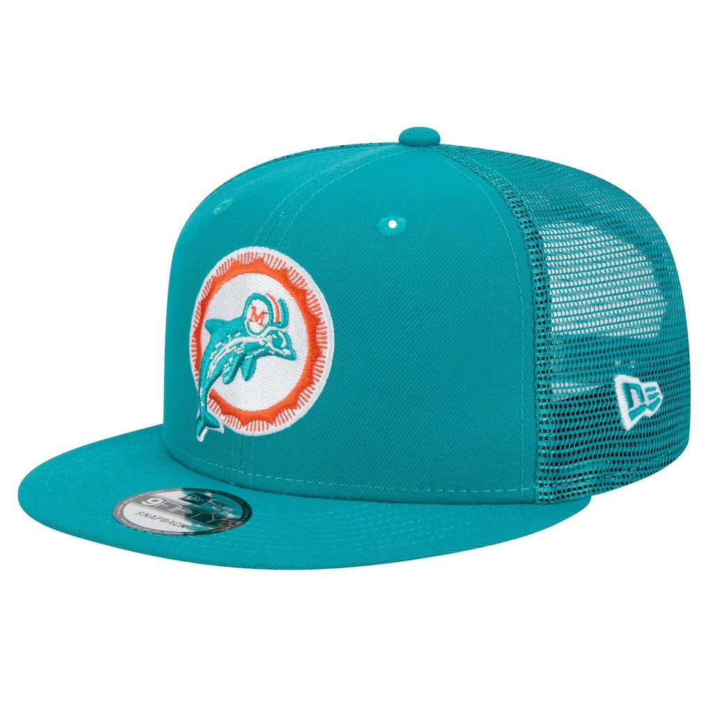 NFL Miami Dolphins Throwback Main Trucker 9FIFTY Snapback Hat