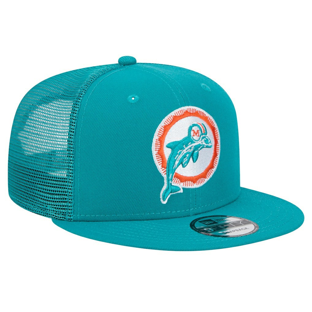 NFL Miami Dolphins Throwback Main Trucker 9FIFTY Snapback Hat