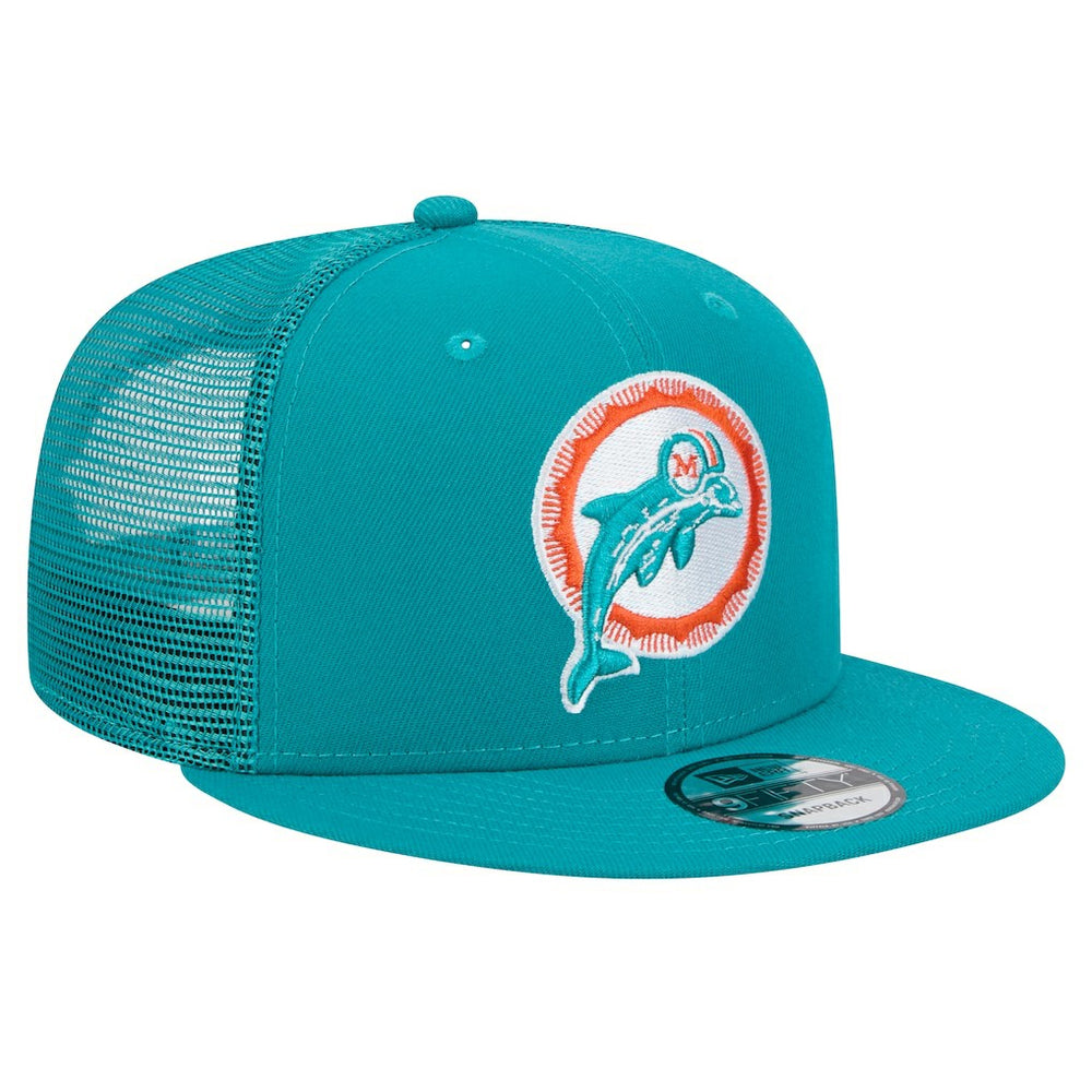 NFL Miami Dolphins Throwback Main Trucker 9FIFTY Snapback Hat