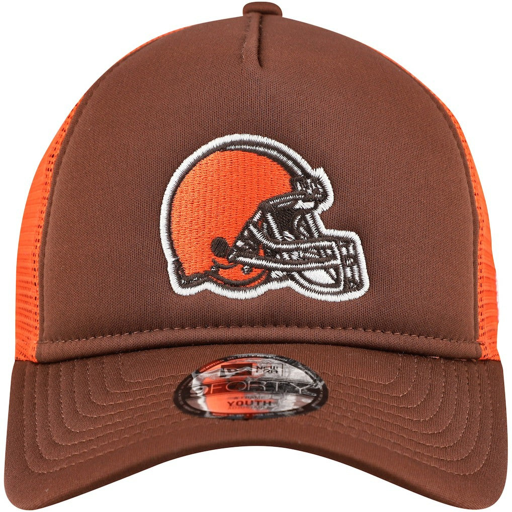 NFL Cleveland Browns Youth A-Frame 9FORTY Trucker Adjustable Hat