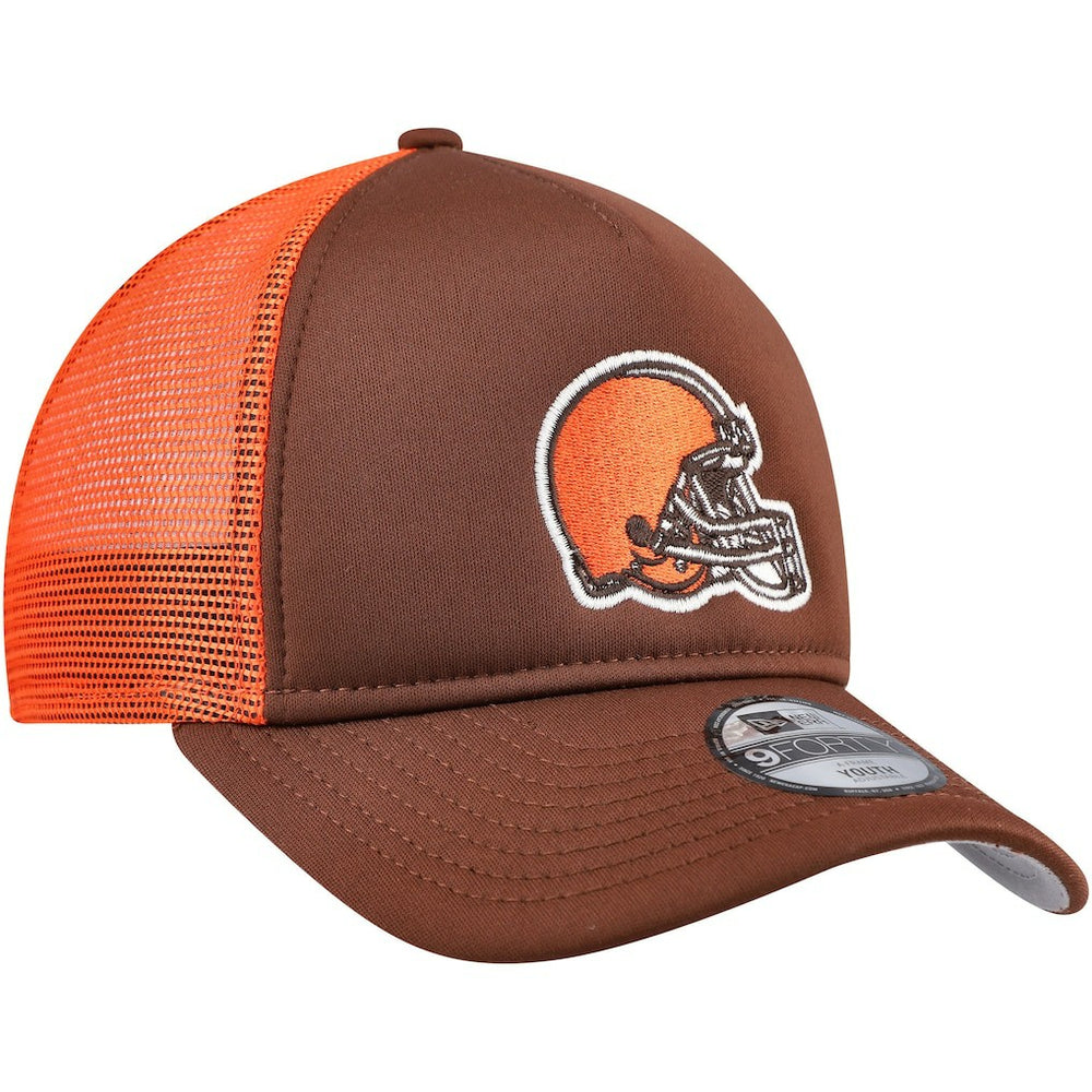 NFL Cleveland Browns Youth A-Frame 9FORTY Trucker Adjustable Hat