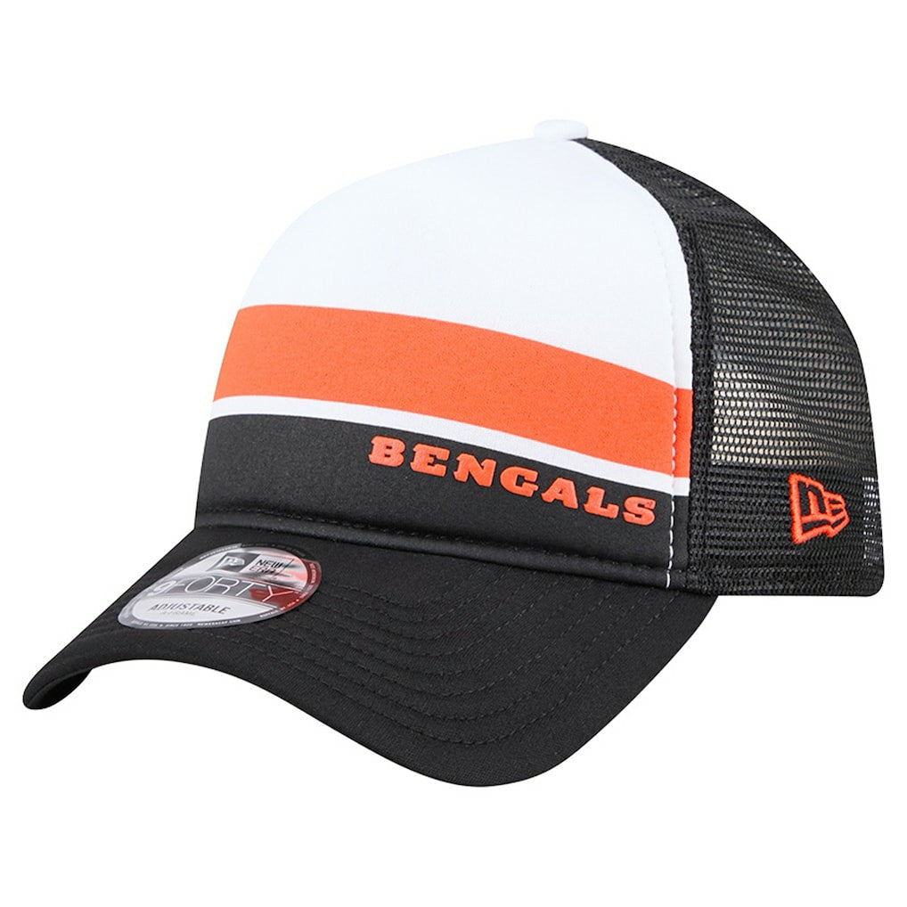 NFL Cincinnati Bengals Youth Sport Night Color Block 9FORTY A-Frame Trucker Adjustable Hat