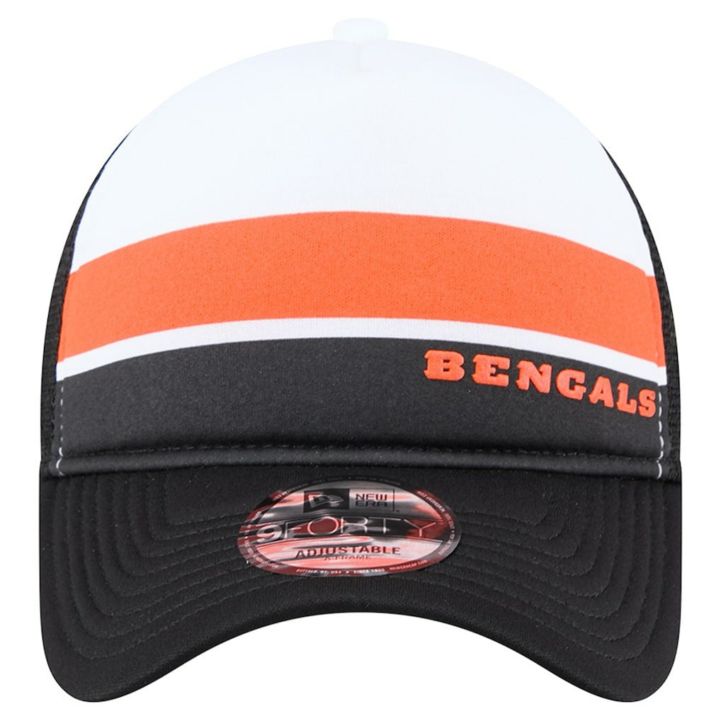 NFL Cincinnati Bengals Youth Sport Night Color Block 9FORTY A-Frame Trucker Adjustable Hat