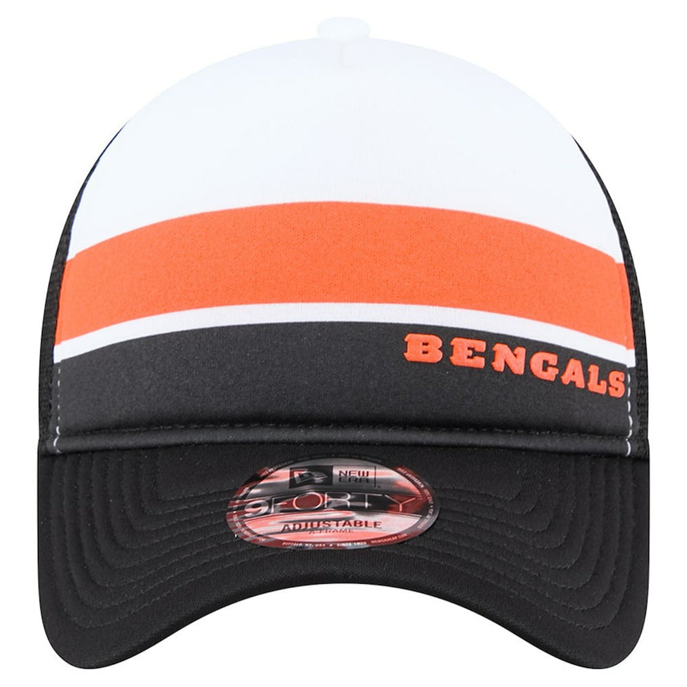 NFL Cincinnati Bengals Youth Sport Night Color Block 9FORTY A-Frame Trucker Adjustable Hat