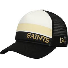 NFL New Orleans Saints Youth Sport Night Color Block 9FORTY A-Frame Trucker Adjustable Hat