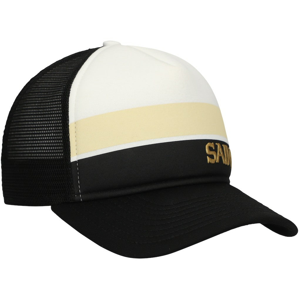 NFL New Orleans Saints Youth Sport Night Color Block 9FORTY A-Frame Trucker Adjustable Hat