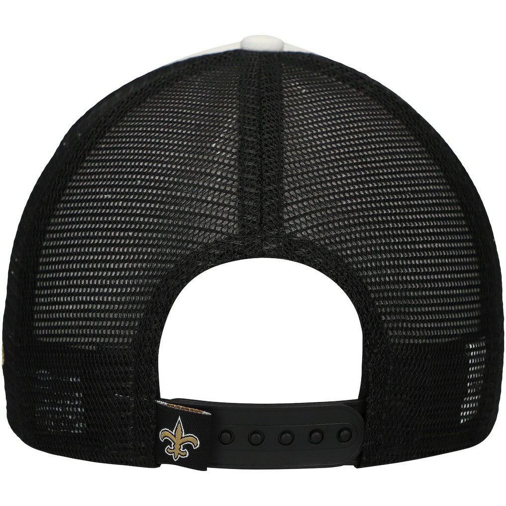 NFL New Orleans Saints Youth Sport Night Color Block 9FORTY A-Frame Trucker Adjustable Hat