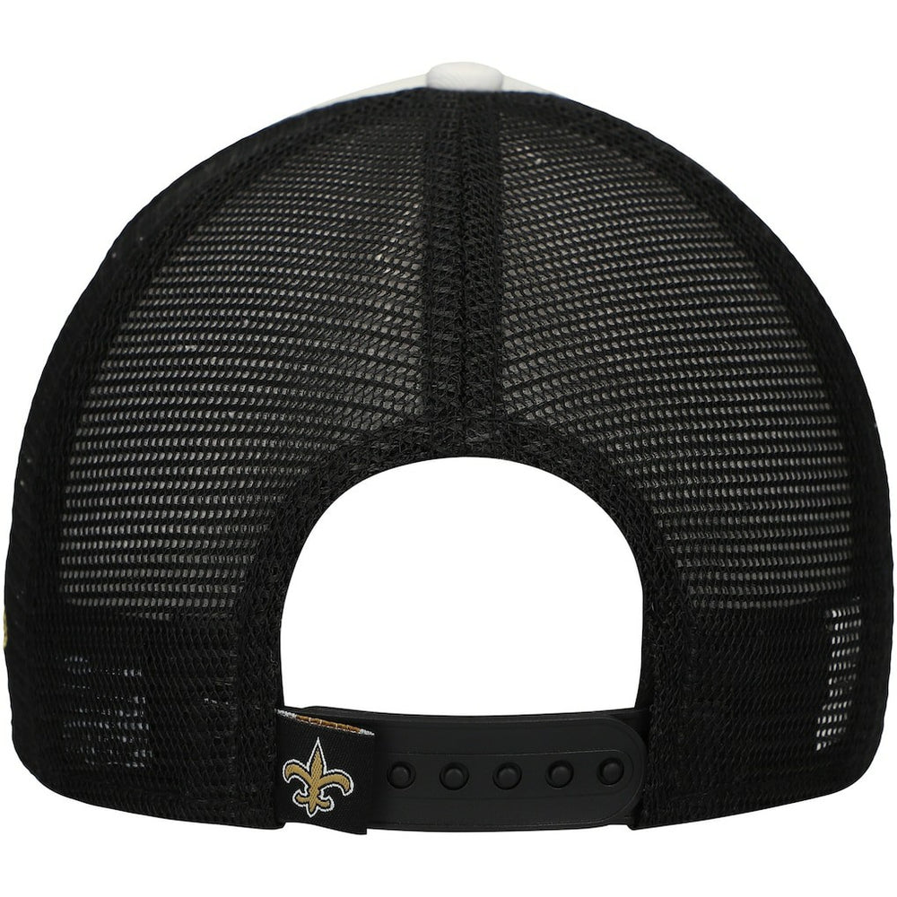 NFL New Orleans Saints Youth Sport Night Color Block 9FORTY A-Frame Trucker Adjustable Hat