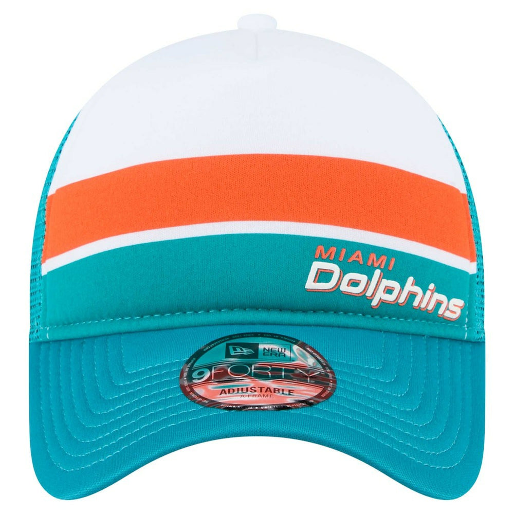 NFL Miami Dolphins Youth Sport Night Color Block 9FORTY A-Frame Trucker Adjustable Hat