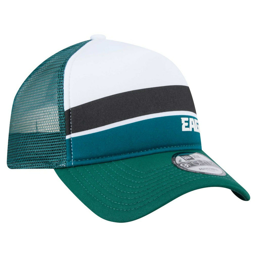NFL Philadelphia Eagles Youth Sport Night Color Block 9FORTY A-Frame Trucker Adjustable Hat