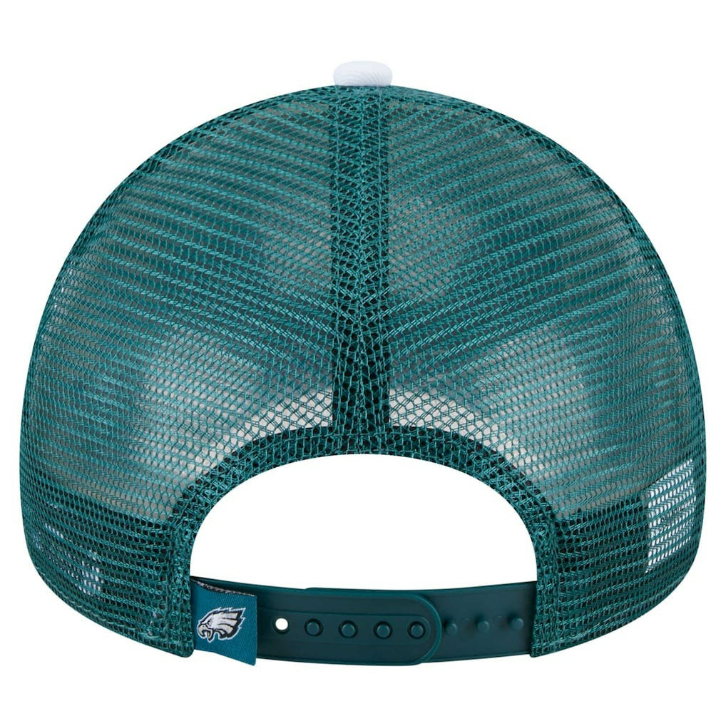 NFL Philadelphia Eagles Youth Sport Night Color Block 9FORTY A-Frame Trucker Adjustable Hat