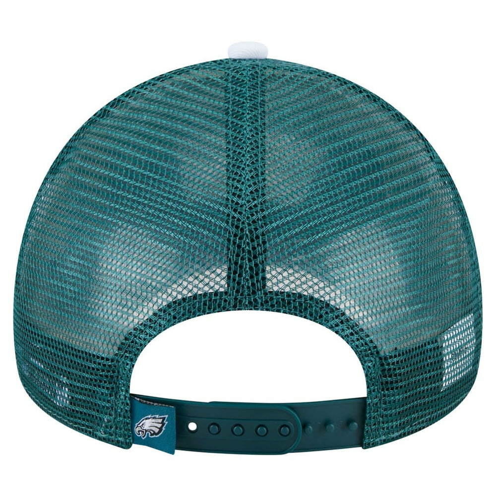 NFL Philadelphia Eagles Youth Sport Night Color Block 9FORTY A-Frame Trucker Adjustable Hat