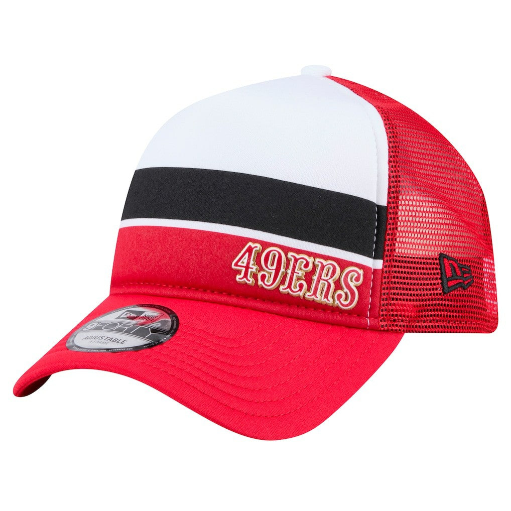 NFL San Francisco 49ers Youth Sport Night Color Block 9FORTY A-Frame Trucker Adjustable Hat