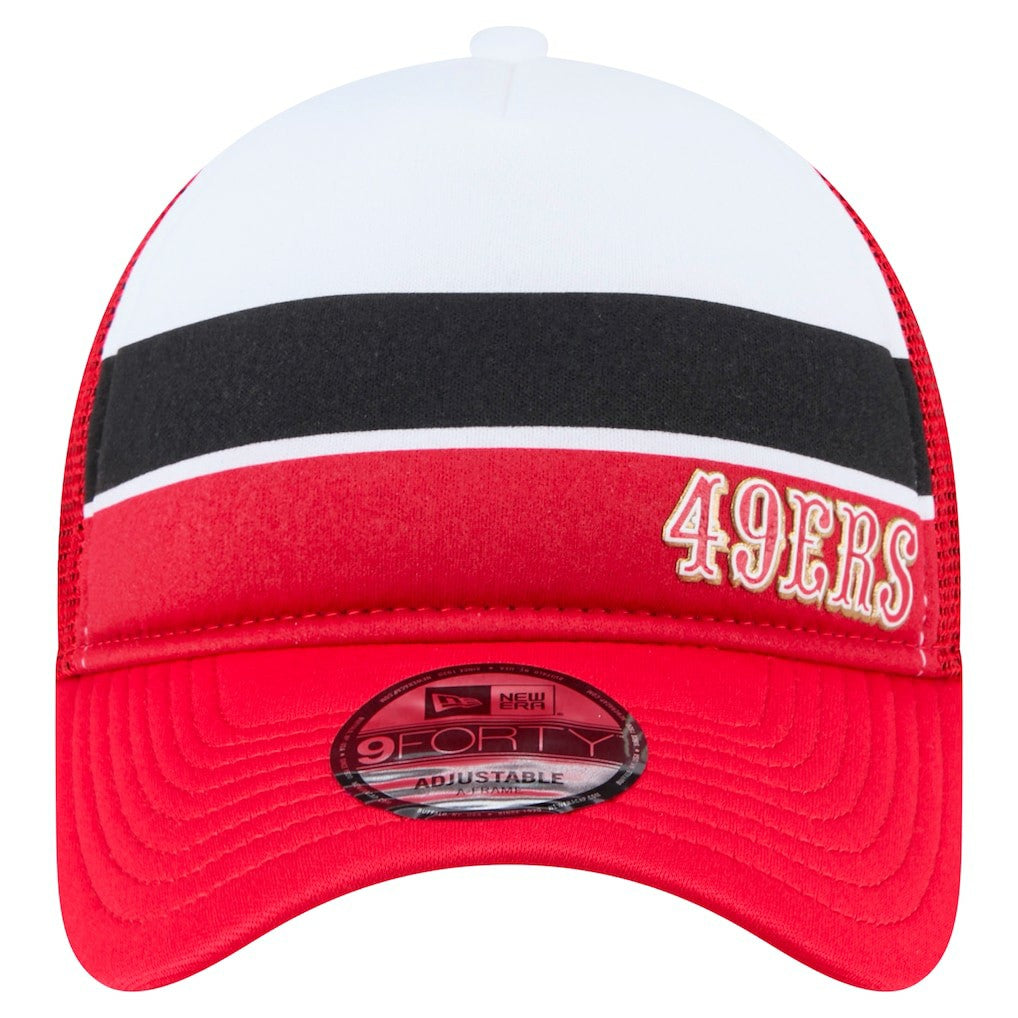 NFL San Francisco 49ers Youth Sport Night Color Block 9FORTY A-Frame Trucker Adjustable Hat