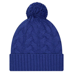 NFL New York Giants Girls Youth Cabled Cuffed Knit Hat with Pom