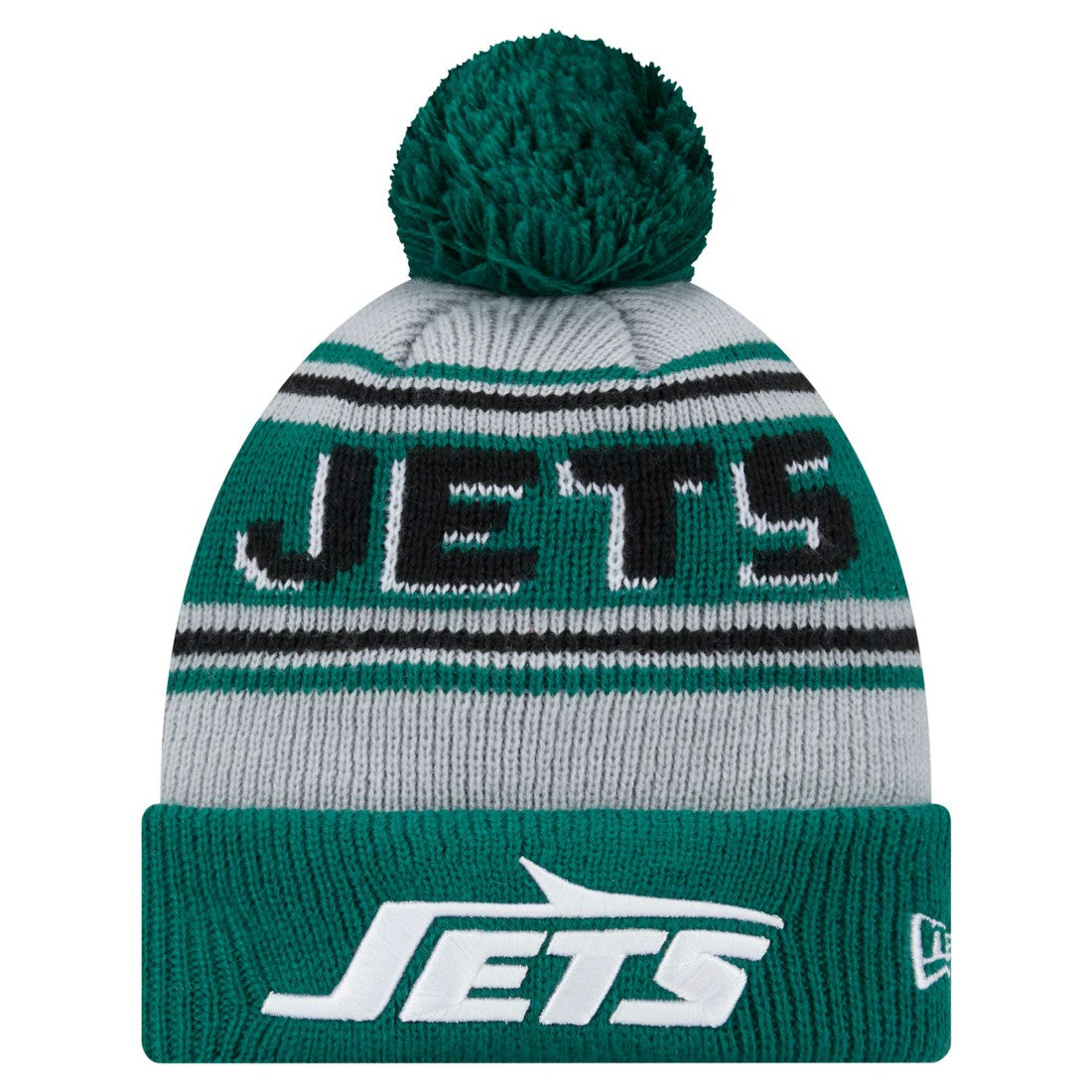 NFL New York Jets Youth Main Cuffed Knit Hat with Pom