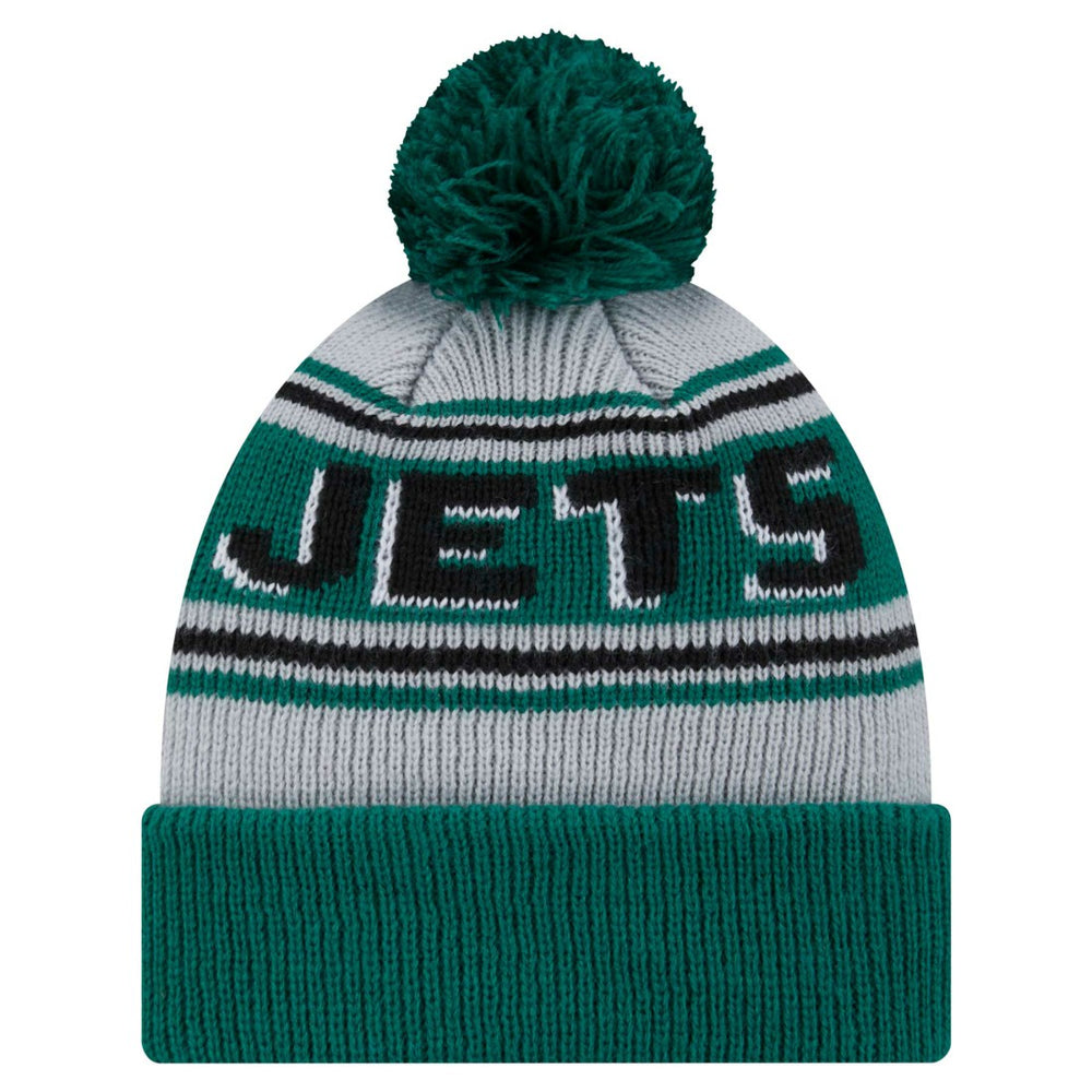 NFL New York Jets Youth Main Cuffed Knit Hat with Pom