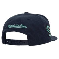 Seattle Kraken Mitchell & Ness Retro Script Colorblock Snapback Hat
