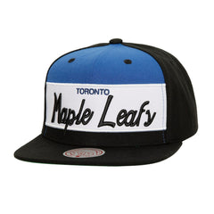 Toronto Maple Leafs Mitchell & Ness Retro Script Colorblock Snapback Hat