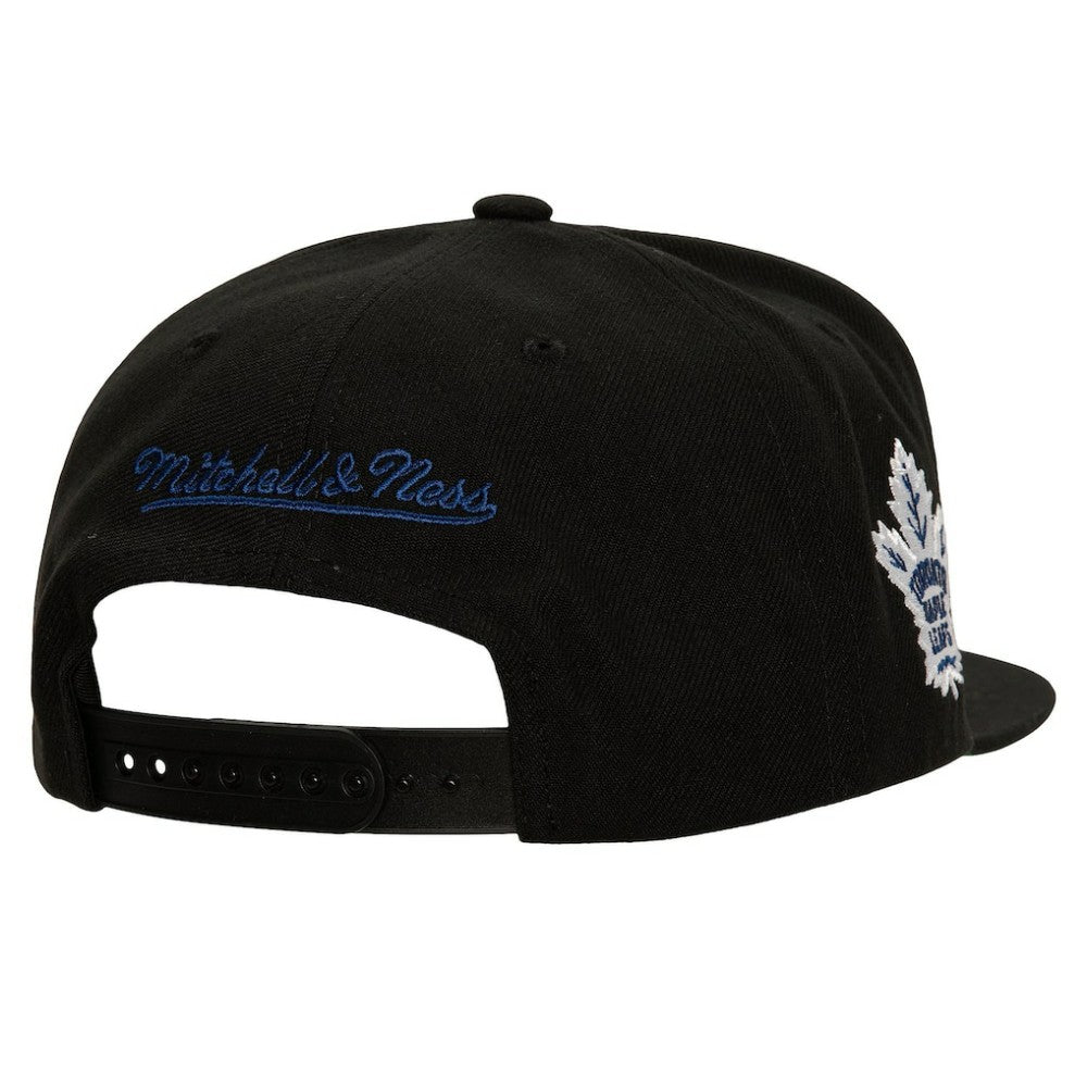 Toronto Maple Leafs Mitchell & Ness Retro Script Colorblock Snapback Hat