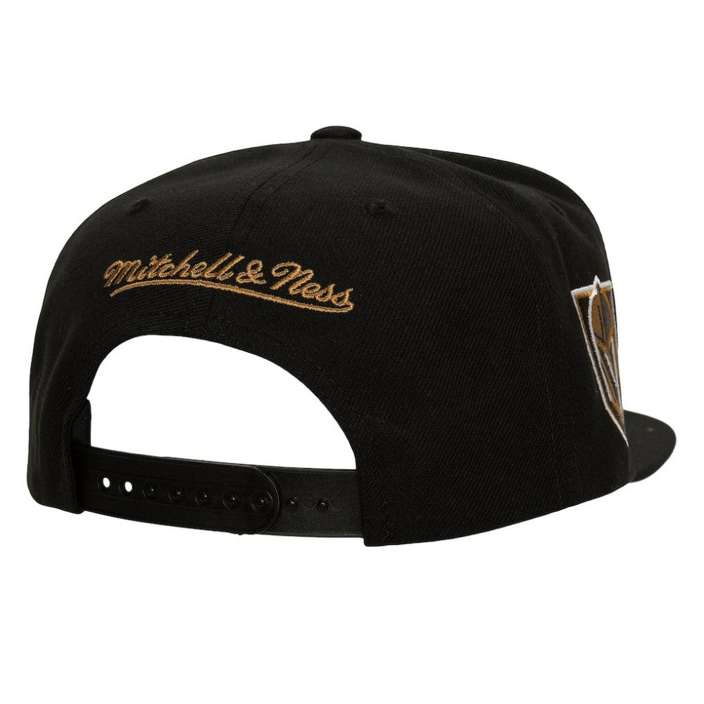Vegas Golden Knights Mitchell & Ness Retro Script Colorblock Snapback Hat