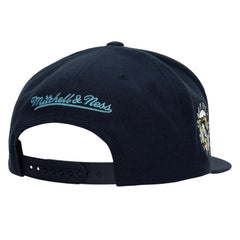 Pittsburgh Penguins Mitchell & Ness Retro Script Colorblock Snapback Hat