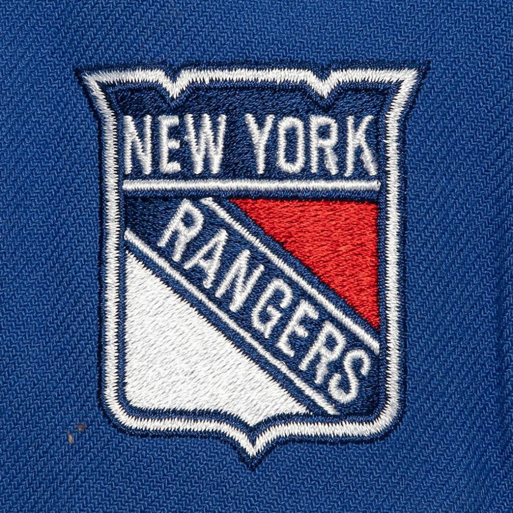 New York Rangers Mitchell & Ness Retro Script Colorblock Snapback Hat