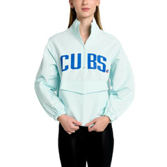 Chicago Cubs Lusso Women's Parker Half-Zip Jacket - Light Blue