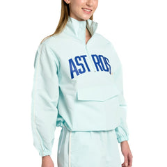 Houston Astros Lusso Women's Parker Half-Zip Jacket - Light Blue