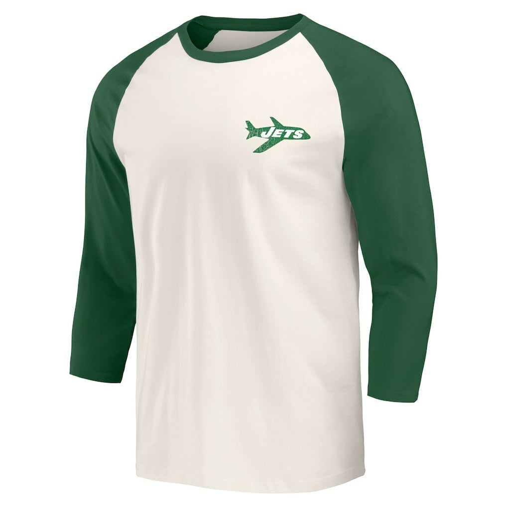 NFL New York Jets Darius Rucker Collection Raglan 3/4 Sleeve T-Shirt